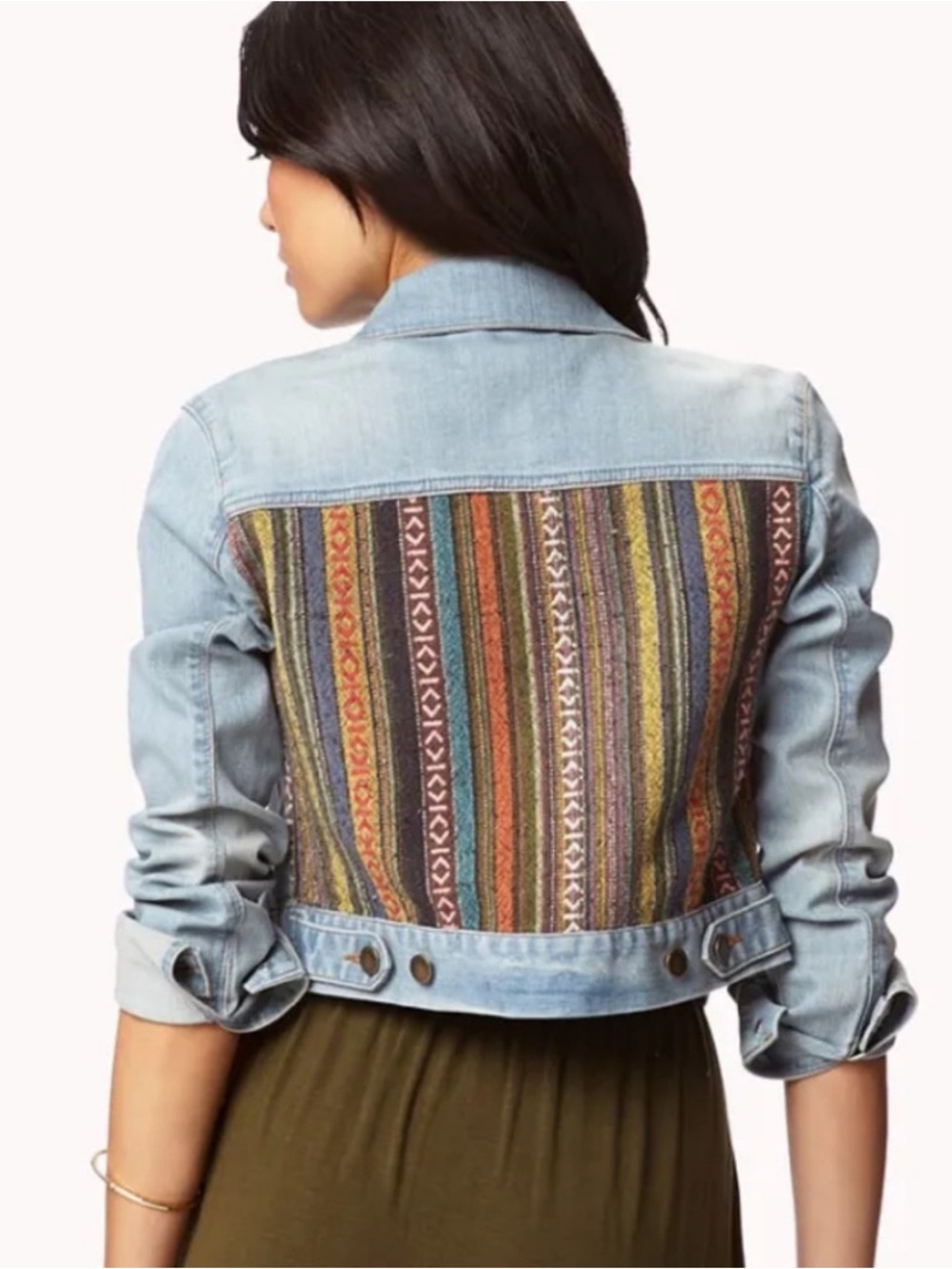 life in progress Light Wash Cropped Denim Jacket